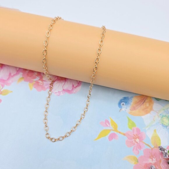 Elegant Rose Gold Plated Chain Necklace for Women - 19.7 Inches, XPNL0096 - Picture 5 of 12